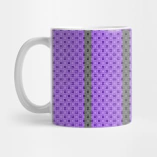 Purple Ring Pattern with Gray Stripes Mug